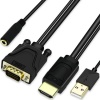 USB Powered HDMI to VGA & 3.5mm Audio Jack AV Adapter Cable Photo
