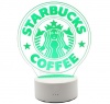 Spoonkie 3D LED: Starbucks Optical Illusion Lamps Light - Smart Touch - Remote Photo