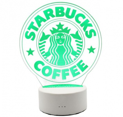 Photo of Spoonkie 3D LED: Starbucks Optical Illusion Lamps Light - Smart Touch - Remote