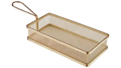 Photo of Deep Fryer Wire Mesh Fry Rectangle - Gold