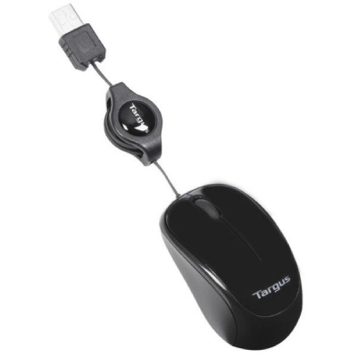 Photo of Targus - Compact Blue Trace Retractable Wired Mouse Black
