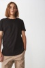 Men's Factorie Curved Hem Short Sleeve Tee - Black Photo