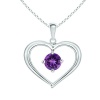 Stella Luna Sweet Heart Necklace with Swarovski Amethyst Crystal Photo