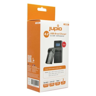 Photo of Jupio USB Brand Charger for Canon 3.6V-4.2V Batteries