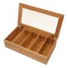HEARTDECO Bamboo Tea Bags Organiser Storage Box Photo