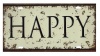 DeBlequy Aankopen - Happy - Retro Vintage Metal Wall Plate Photo