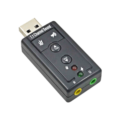 USB 20 External 71 Channel 3D Virtual Audio Sound Card Mic Adapter