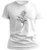 PepperSt Men's White T-Shirt - Line Birds Photo