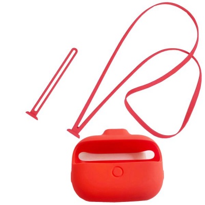 Photo of Silicone Lanyard Protective Cover for AirPods Pro - Red