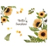 AOOYOU Hello Sunshine Sunflower Art Sticker for Wall Decoration Photo