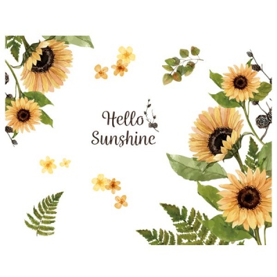 Photo of AOOYOU Hello Sunshine Sunflower Art Sticker for Wall Decoration