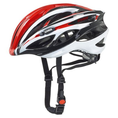 Photo of Uvex Race 1 Road Bike Helmet White / Black / Red 55-60 cm