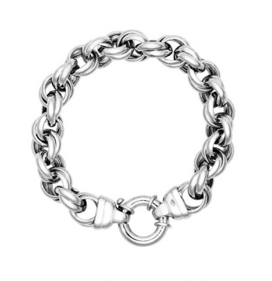 Photo of Art Jewellers - 925 Sterling Silver Fancy Double Rolo Link Lady's Bracelet