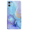 Funki Fish Marble Design Phone Case for iPhone 11 - Purple & Blue Swirl Photo