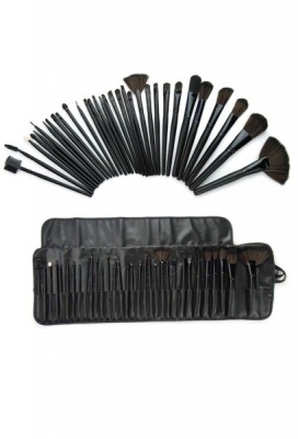 Photo of Lilhe 32 Pieces Makeup Brush Set with a Pouch- Black