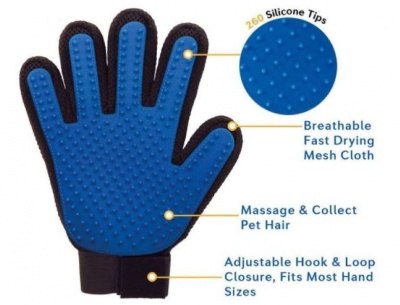 Photo of Bobo Touch - Five Finger Grooming & Deshedding Glove for Dogs & Cats