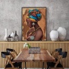 Diamond Painting DIY Kit Round diamonds 40x30cm- Beautiful African Woman Photo