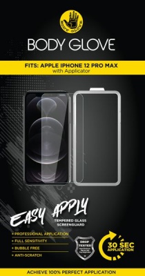 Photo of Body Glove Apple iPhone 12 Pro Max Easy Apply Tempered Glass Screenguard