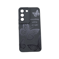 Samsung Black Butterfly Design Phone Case For Galaxy S22