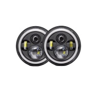 2 piecesS 7 60W Round LED Headlights For Jeep