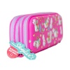 Skylar Hard shell pencil case double zip Pink Lama Scented Photo