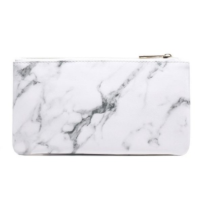 Photo of Marble Pattern Cosmetic Bag Makeup Pouch - White