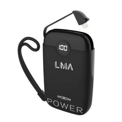Photo of Moxom LMA- 10000mAh Pocket Size Power Bank with in-built Lightning Cable