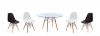 ALP - 5 Piece Glass Table and Wooden Leg Chairs Photo