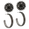 Bella Bella 2-Pack Crystal Earring Stud And Hoop Set Photo