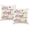 Pandok - Scatter Cushion Set - Live Laugh Love Photo