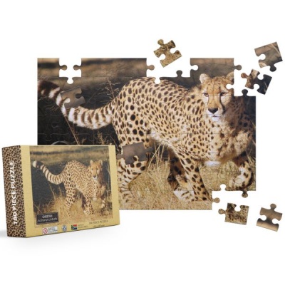 Exquisite A3 Cheetah Hand Crafted South African Wildlife Puzzle