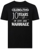 Celebrating 10 Years of Love and Marriage - T-Shirt Photo