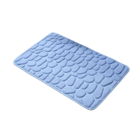 Super Absorbent Anti Slip Memory Foam Bath Mat Ocean Blue