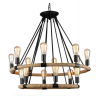 Vintage Wrought Iron & Rope Chandelier Photo
