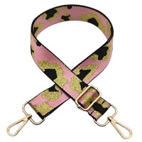 Luxcases Detachable Bag Strap Pink Black and Gold Leopard Print