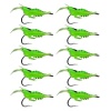 10 Piece Shrimp Lures with Hook Green - 4cm Photo