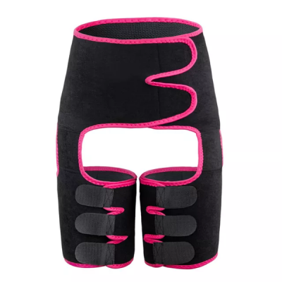 Photo of 3in1 Neoprene Sweat Thigh and Waist Trimmer - Pink