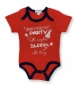 Baby Boy Romper - Party All Night Sleep All Day Photo