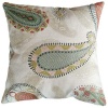 Beige Pillow/Cushion Paisley Green Beige Brown Photo