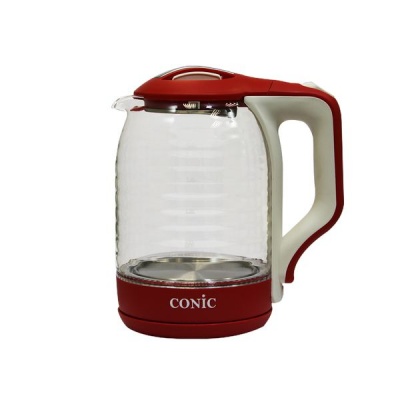 Photo of Conic 1 8 Litre Electric Glass Kettle - Red