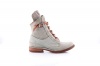 Women's green leather ankle boot Photo