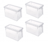 Maisonware Transparent PP Food Storage Boxes Set of 4