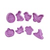 8 Packs Cute Plastic Cookie Cutter Embossing Mould Set
