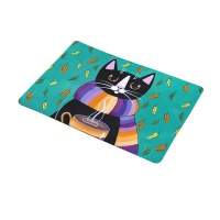 Doormat Cat with Scarf