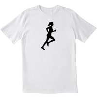 Female Runner Athletic N1 White T shirt