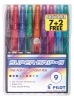 Pilot BPS-GG Supergrip G Fine Ballpoint Pen - Wallet of 9 Assorted Colours Photo