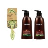 Bio Brush Detangling Brush Green Circle Shape & Argan Oil Twin Pack - 750ml Photo