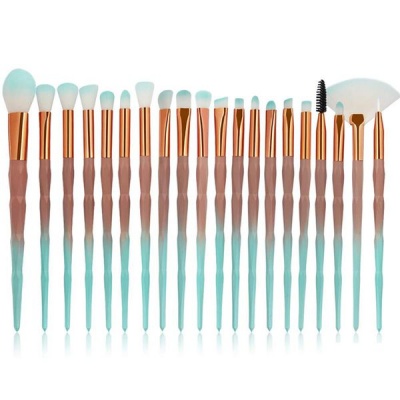 Photo of 20 Piece Facial Make Up Synthetic Brush Set - Gradient Nude & Terquise