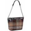 AB Collezioni Kerr Fabric PU Leather Small Designer Hand Bag - Tartan Photo