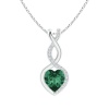 Civetta Spark Infinity Heart Necklace-Swarovski Emerald crystal Photo